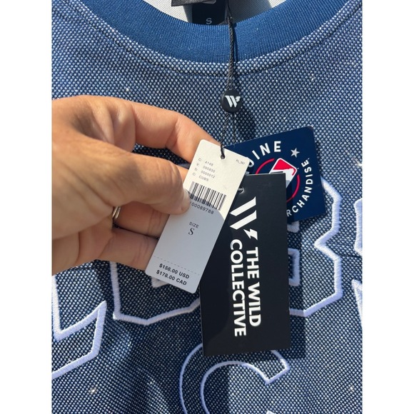 NWT The Wild Collective x Anthropologie Chicago Cubs Short Sleeve Jersey Tee, S - Picture 4 of 9